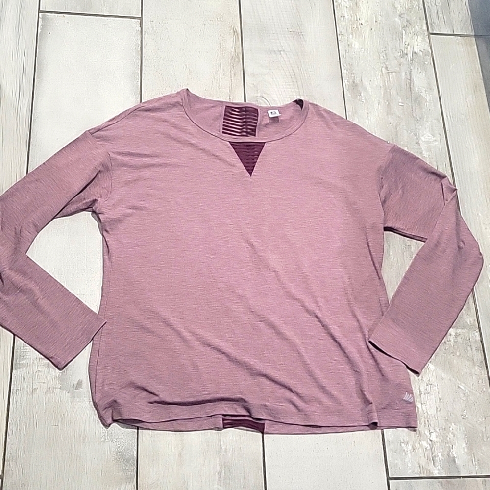 Free2B burgundy, sports long sleeve shirt, quick dry size XL
